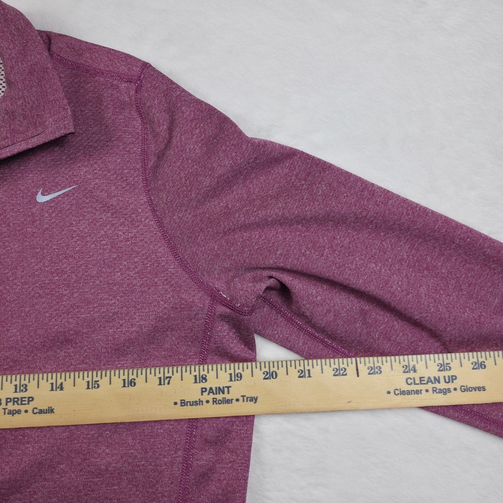 Nike Dri-FIT Full Zip Jacket Womens L Purple Excellent Thumbholes 520334-666 - Picture 7 of 12